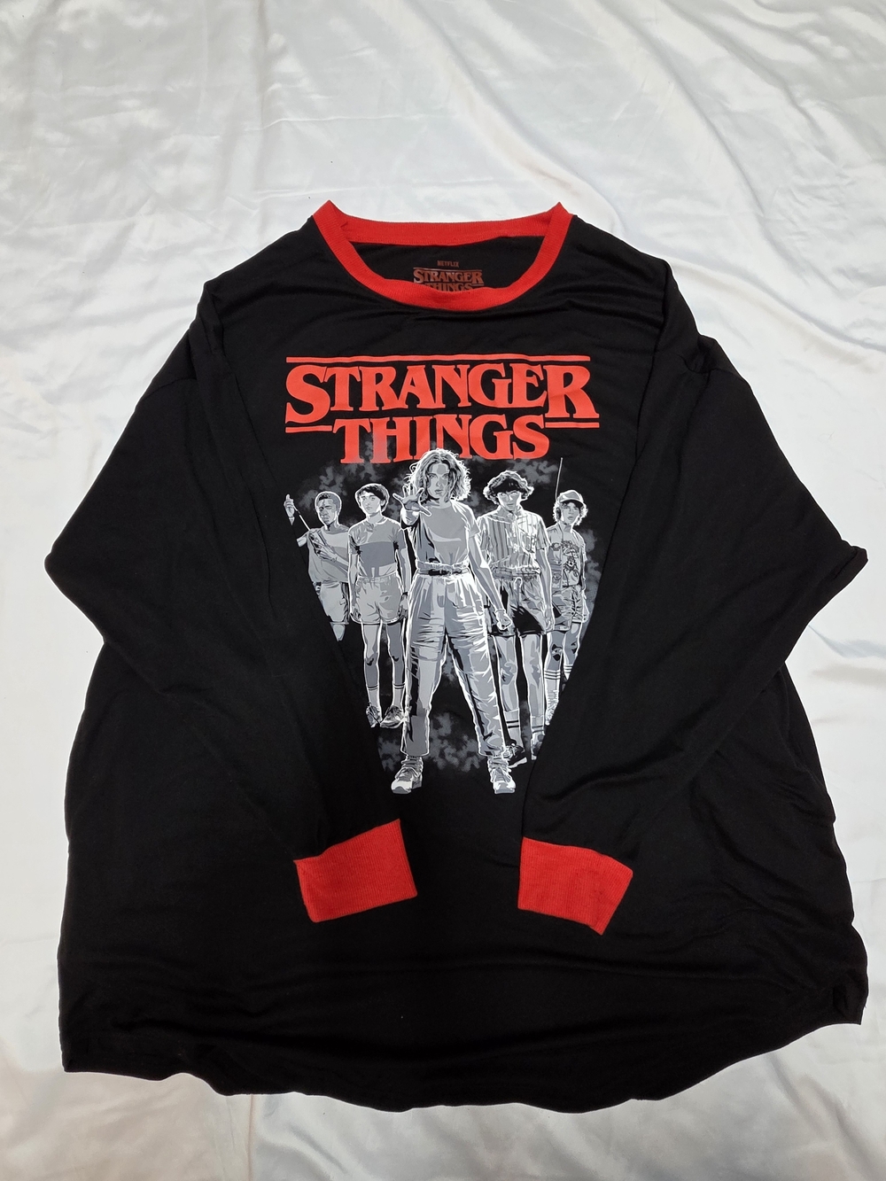 Netflix Stranger Things Black & Red Logo Tee